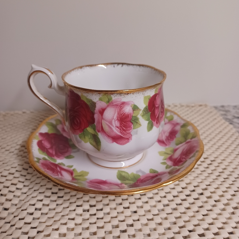 Royal Albert Bone China Demitasse Teacup & Saucer - Old English Rose